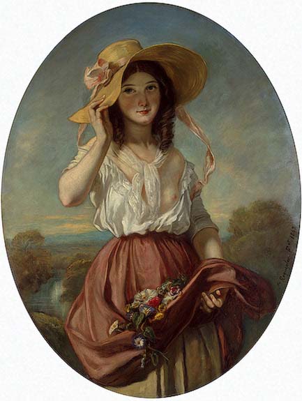 Girl with flowers